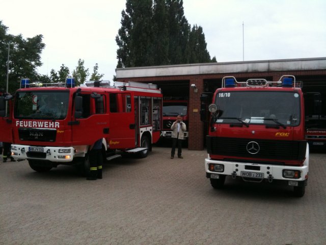 Das HLF 20/16 der Freiwilligen Feuerwehr Heiligendorf nach der Ankunft am 16.08.2011,Foto: Freiwillige Feuerwehr Heiligendorf