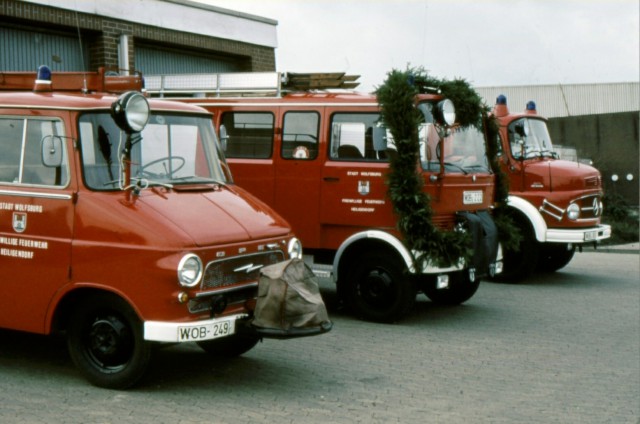 Ablösung des Löschgruppenfahrzeug LF 8 leicht - Opel Blitz am 21.11.1981, Foto: Freiwillige Feuerwehr Heiligendorf