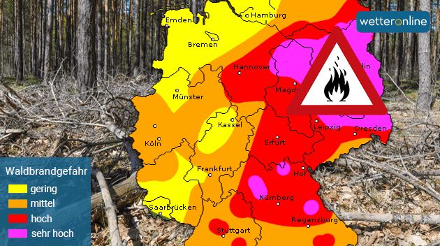 Wetteronline weist auf die Waldbrandgefahr hin