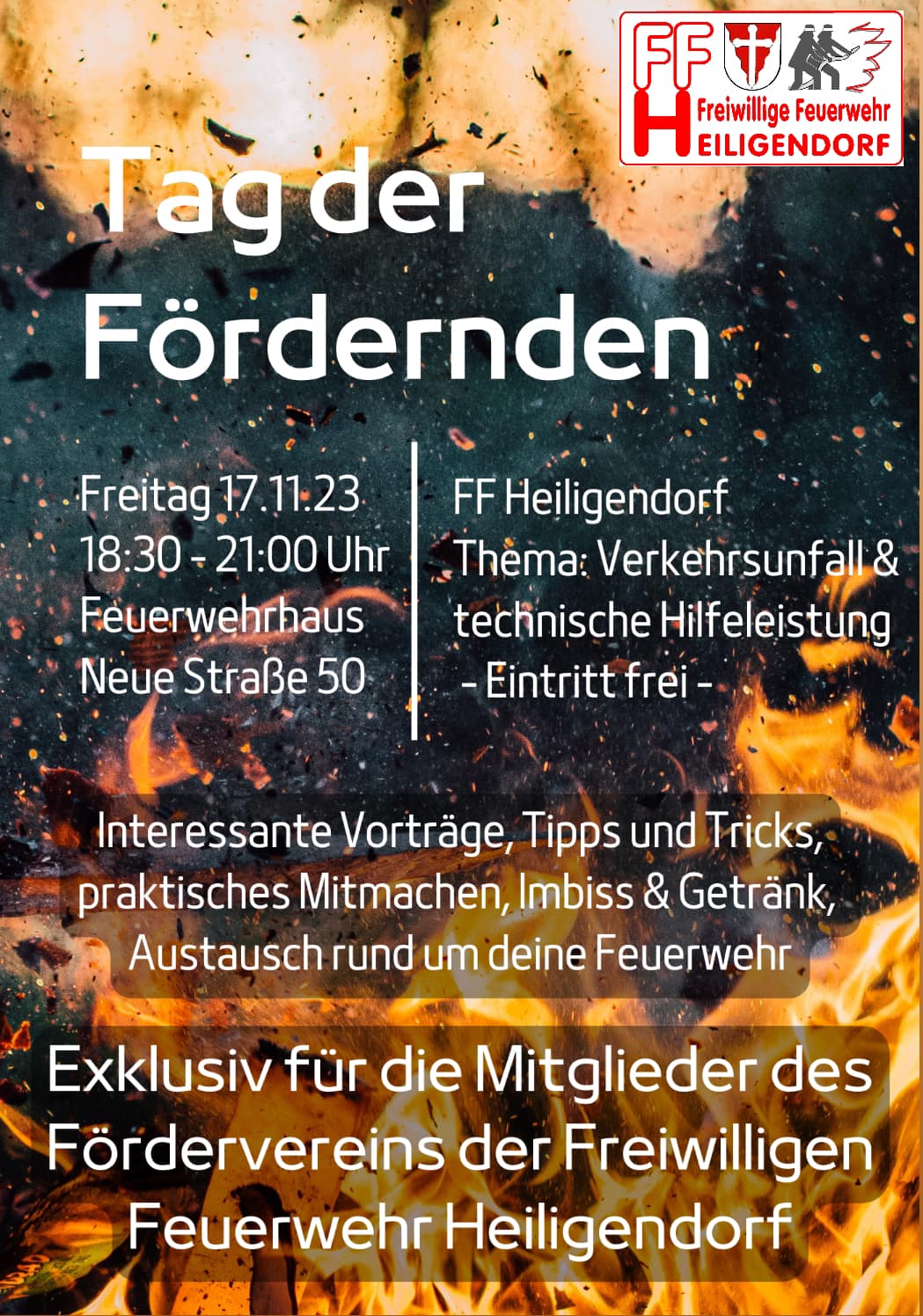 Plakat zum „Tag der Fördernden“, Freiwillige Feuerwehr Heiligendorf