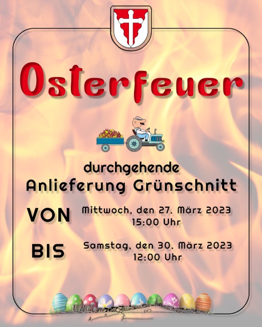 Anlieferung zum Osterfeuer 2024