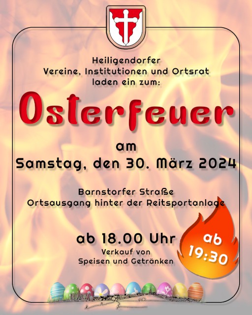 Einladung zum Osterfeuer 2024