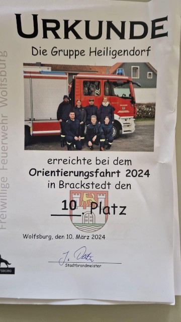 Orientierungsfahrt Feuerwehrverband Wolfsburg, Foto: FF Heiligendorf und FF Wolfsburg
