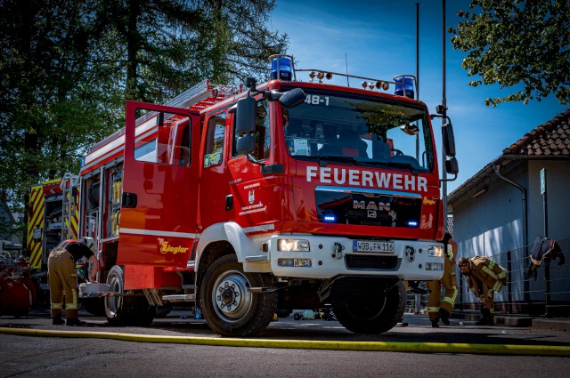 Übung des Löschzugs Süd in der Grundschule Hasenwinkel in Neindorf, Foto: Freiwillige Feuerwehr Heiligendorf