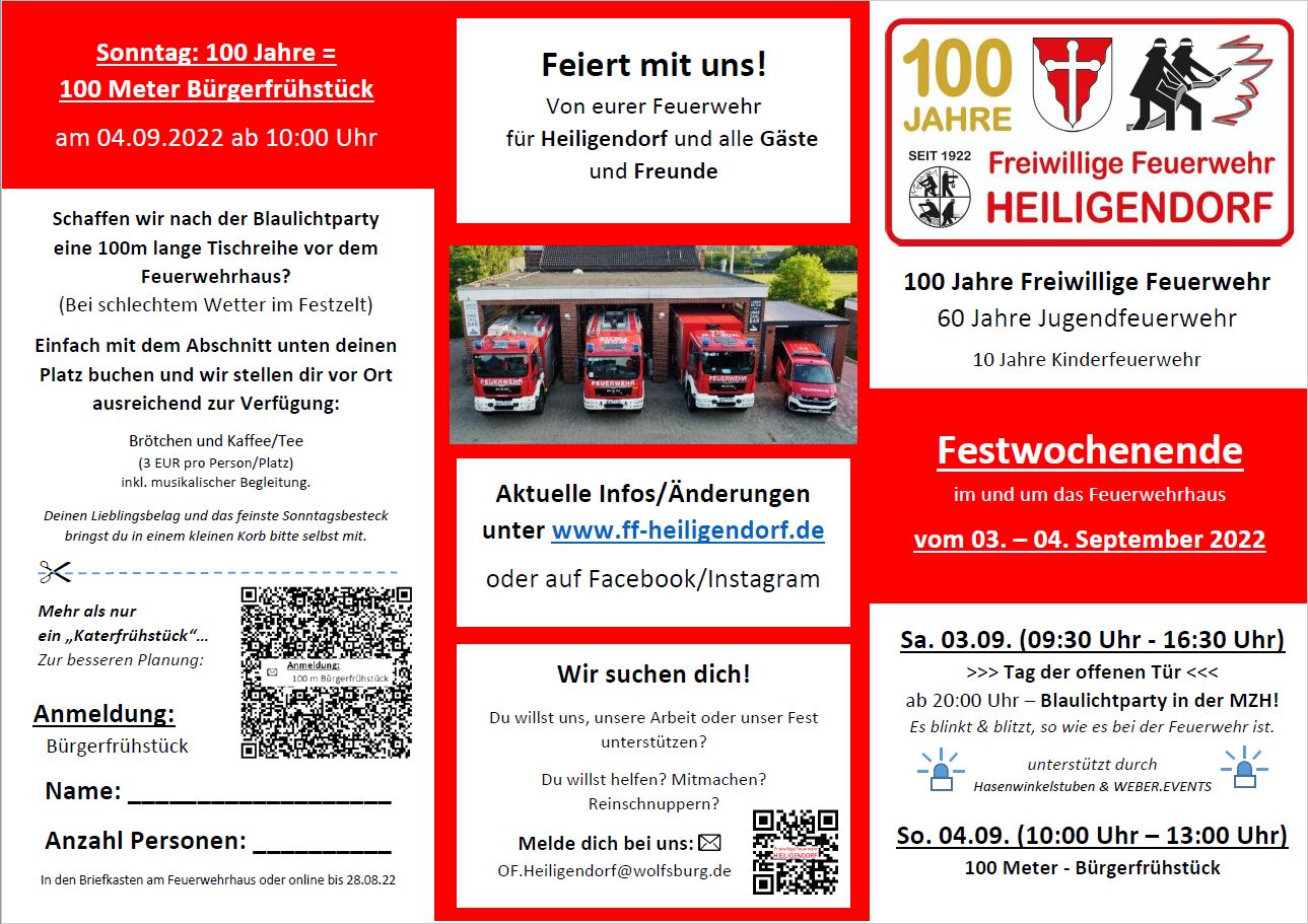 Unser Flyer zum Festwochenende