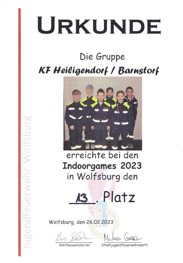 Indoorgames 2023, Foto: Freiwillige Feuerwehr Heiligendorf