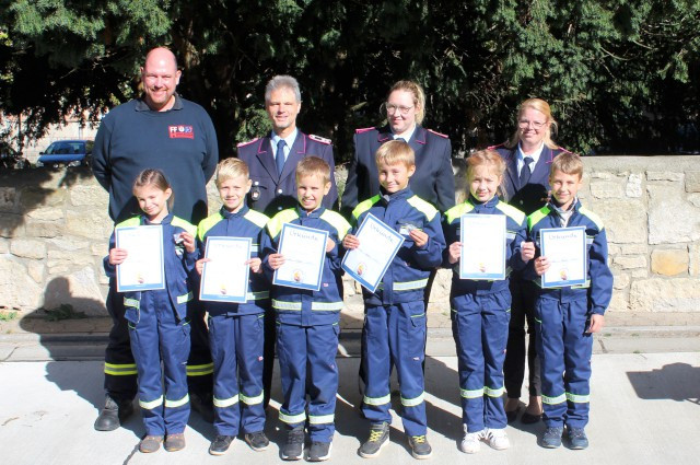 Abnahme Kinderfeuerwehrabzeichen Brandfloh, Foto: Freiwillige Feuerwehr Heiligendorf